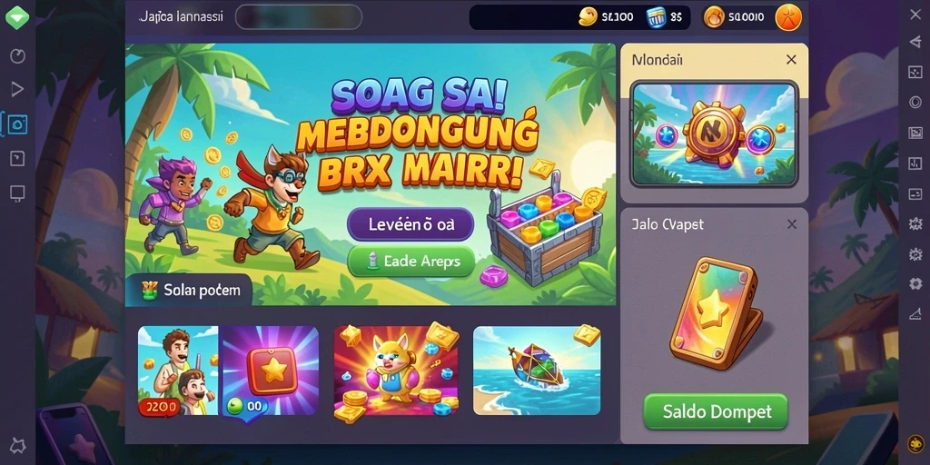 Interaksi sosial dengan karakter dalam permainan.